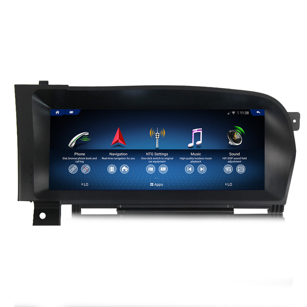 10.25" Android 13 Qualcomm Car Multimedia Player GPS Radio for Mercedes Benz S Class W221 W216 2006-2013