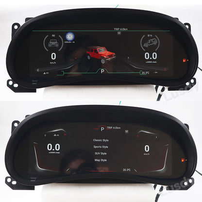 12.3" Digital Dashboard Panel Virtual Instrument Cluster CockPit LCD Speedometer for Jeep Wrangler JK 2011-2017