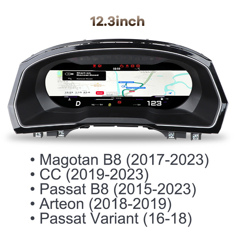 LCD Dashboard Panel Virtual Instrument Cluster Cockpit Digital Speedometer Retrofit Screen for Volkswagen VW Golf Passat Tiguan CC Scirocco