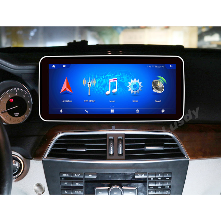 10.25"/12.3" Android 13 Qualcomm Car Multimedia Player GPS Radio for Mercedes Benz C V Class W204 W205 GLC X253 W446